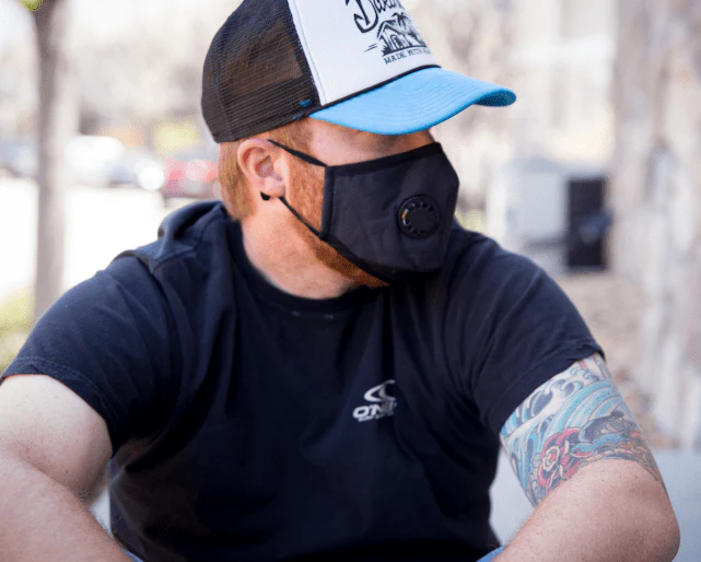 Final Sale: Reusable Cotton Face Mask with Valve & Carbon Filter - 2 Pack - Image 5