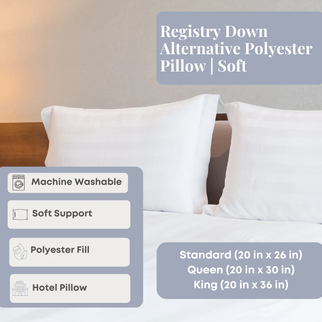Registry Down Alternative Polyester Pillow | Soft - Image 2