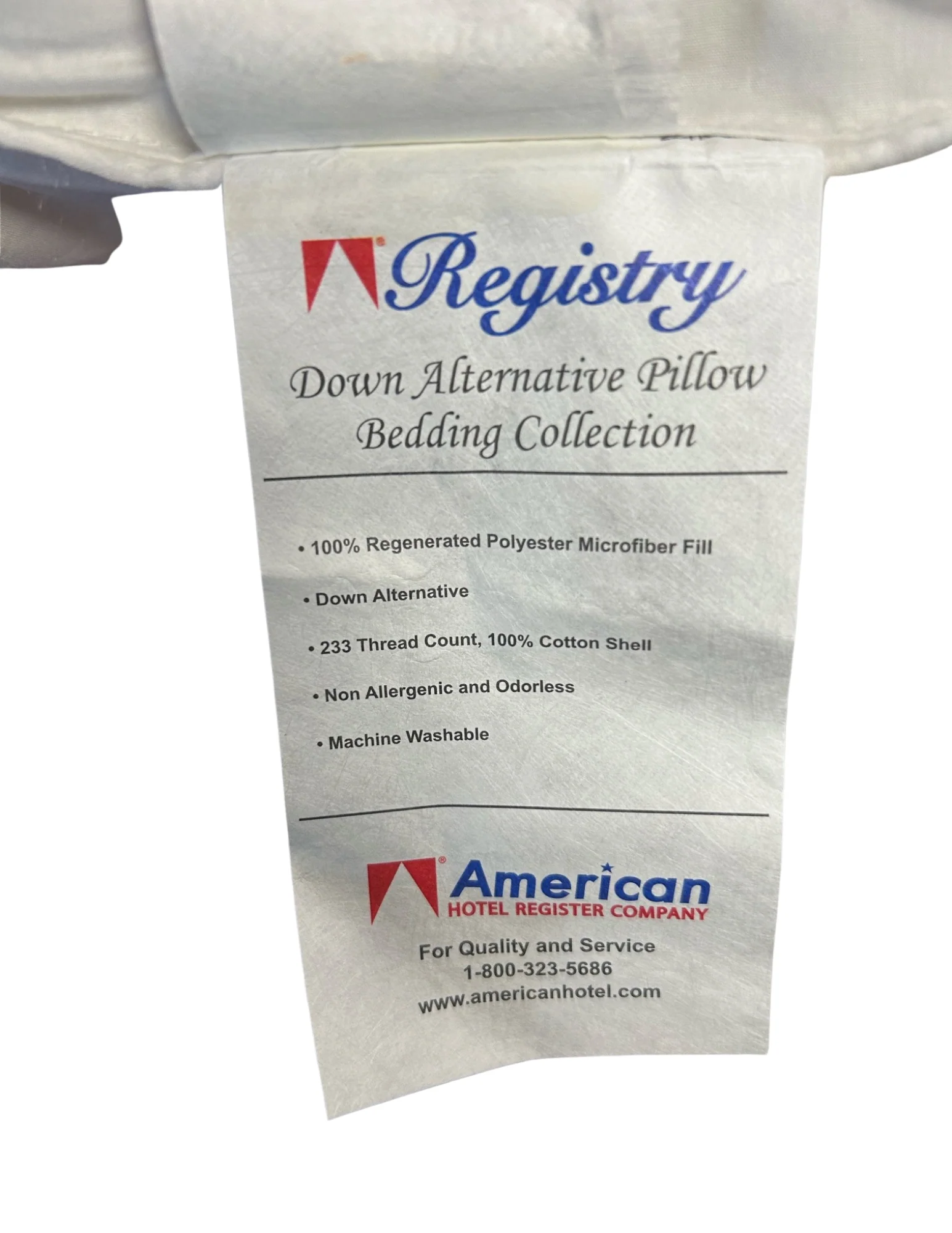 Registry Down Alternative Polyester Pillow | Soft - Image 3