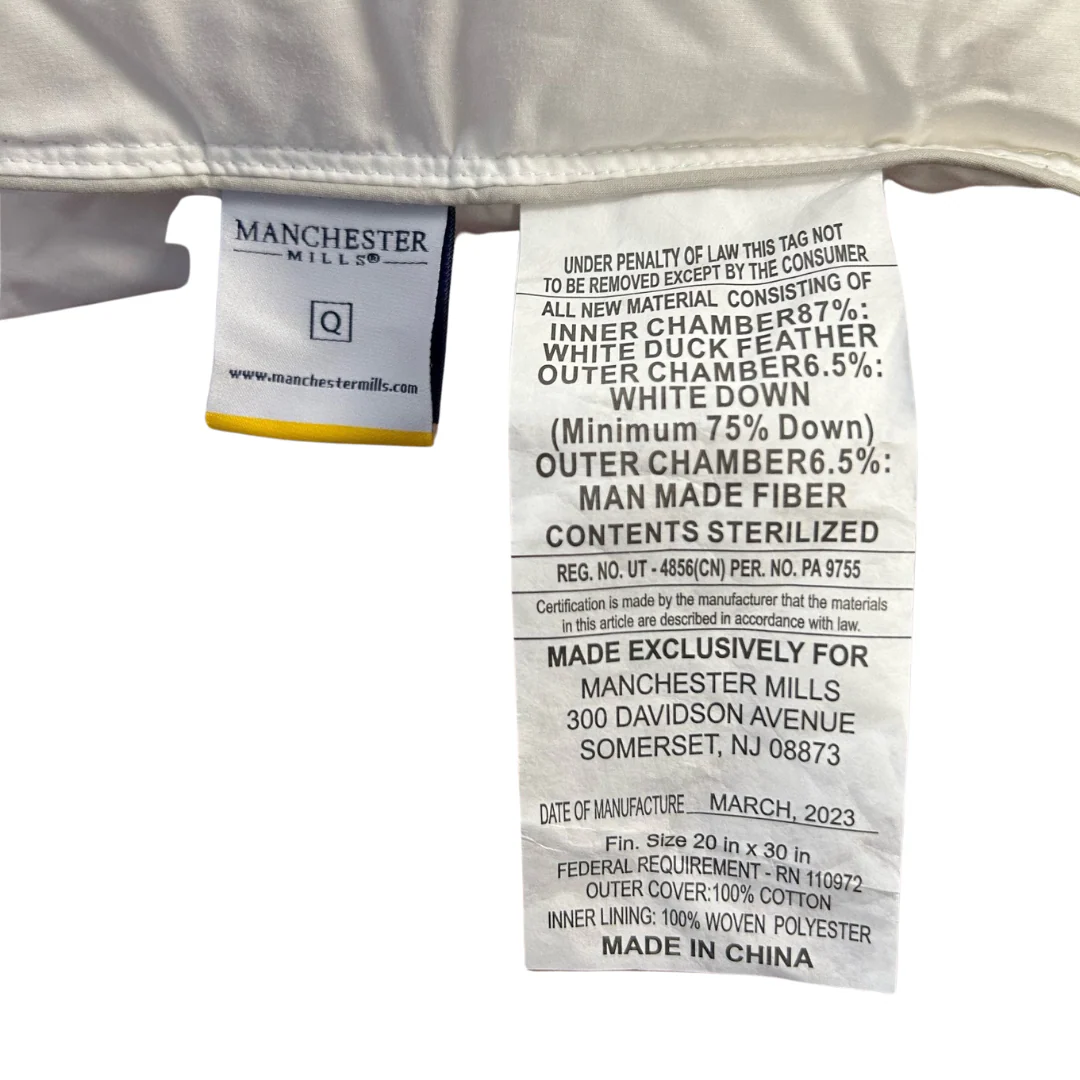 Temperloft ReNew Pillow Down/Down Alt Fill | Firm Support - Image 4