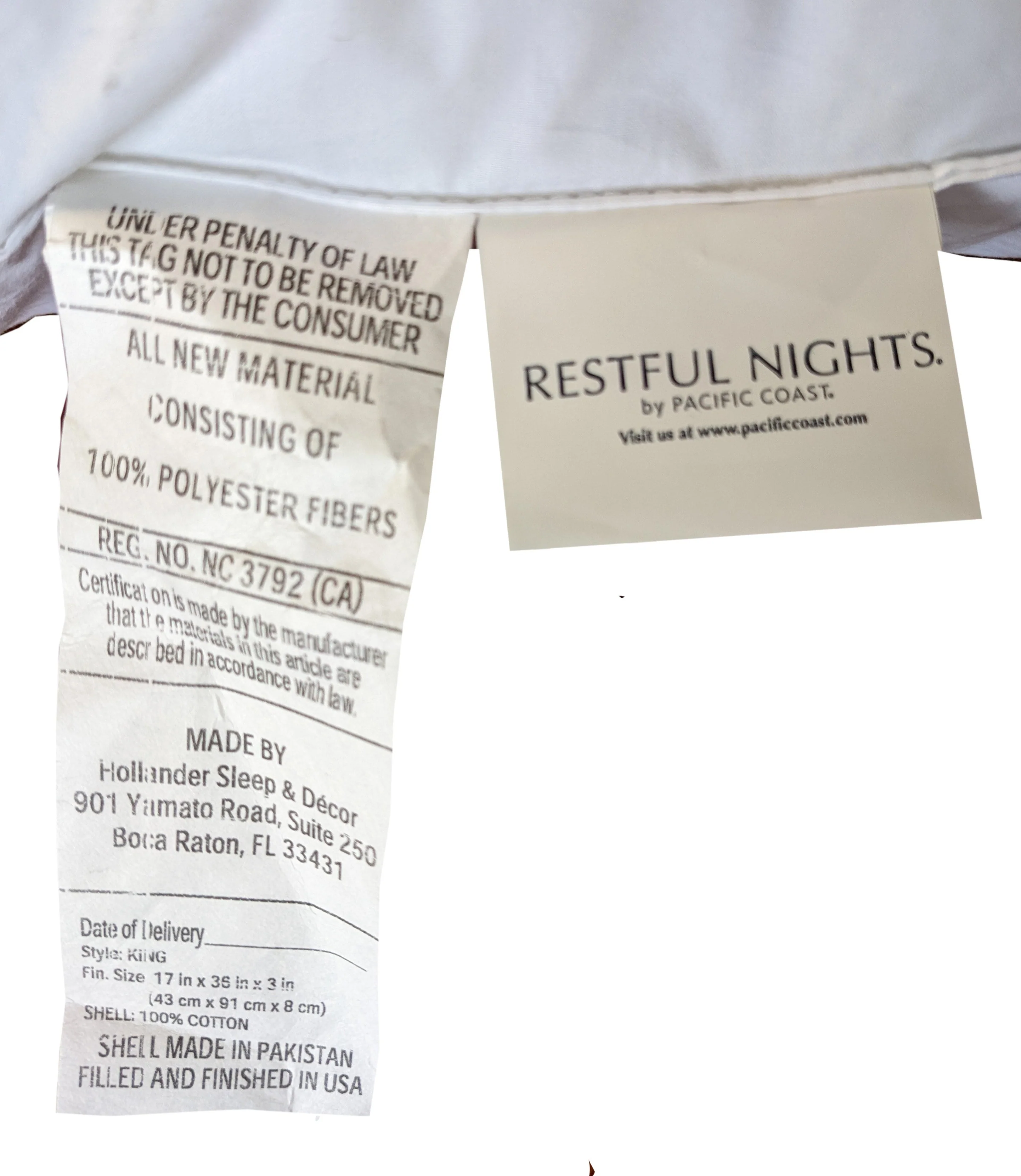 Restful Nights Superside Gussetted Polyester Pillow | Made in USA - Image 4