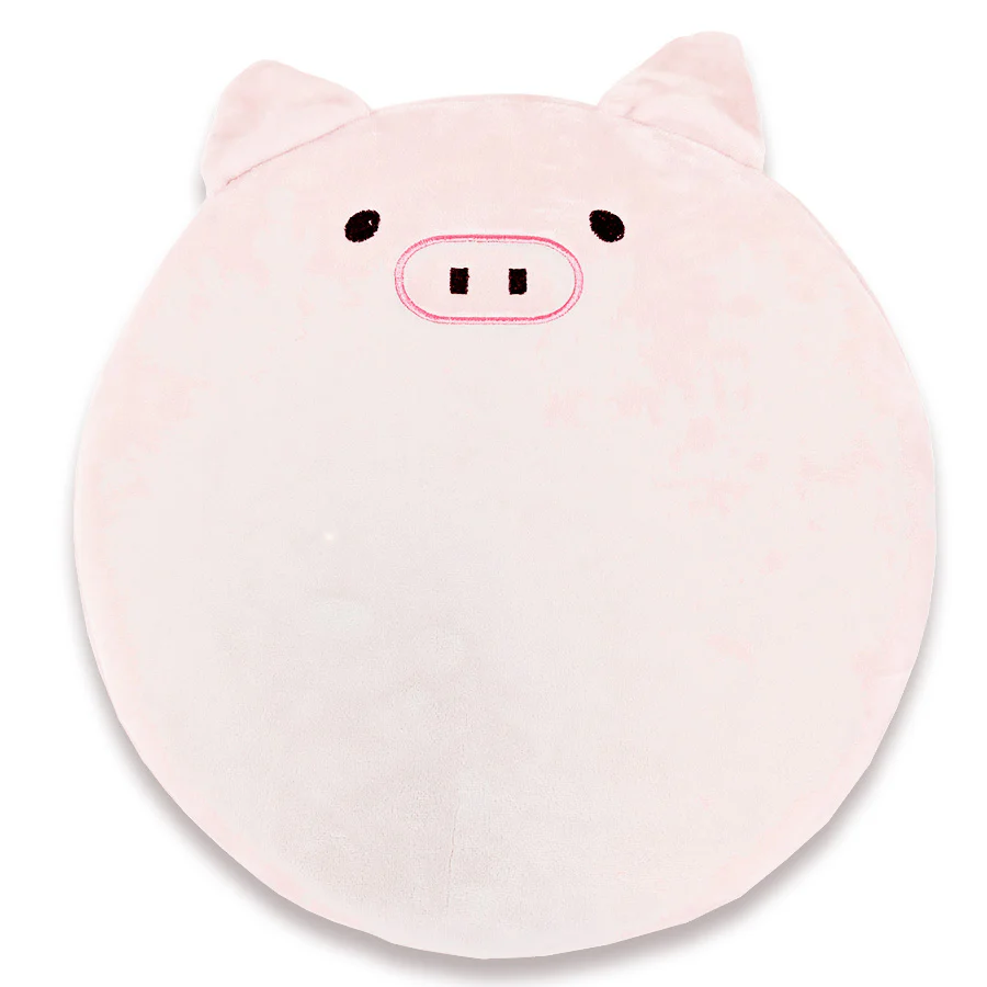 Round Memory Foam Pig Themed Pillow | Olivia The Pig - Image 2