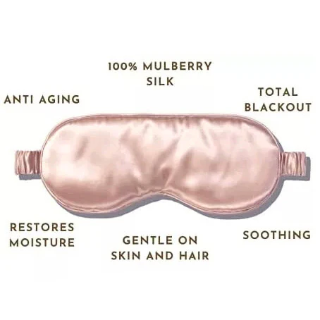 Mulberry Silk Sleep Eye Mask with Silk Covered Elastic Strap - Image 6