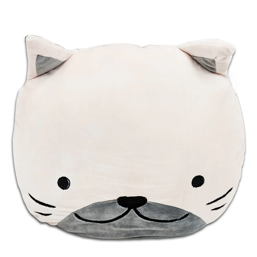 Squishy Cat Face Pillow with Floppy Ears | Cornelius The Cat