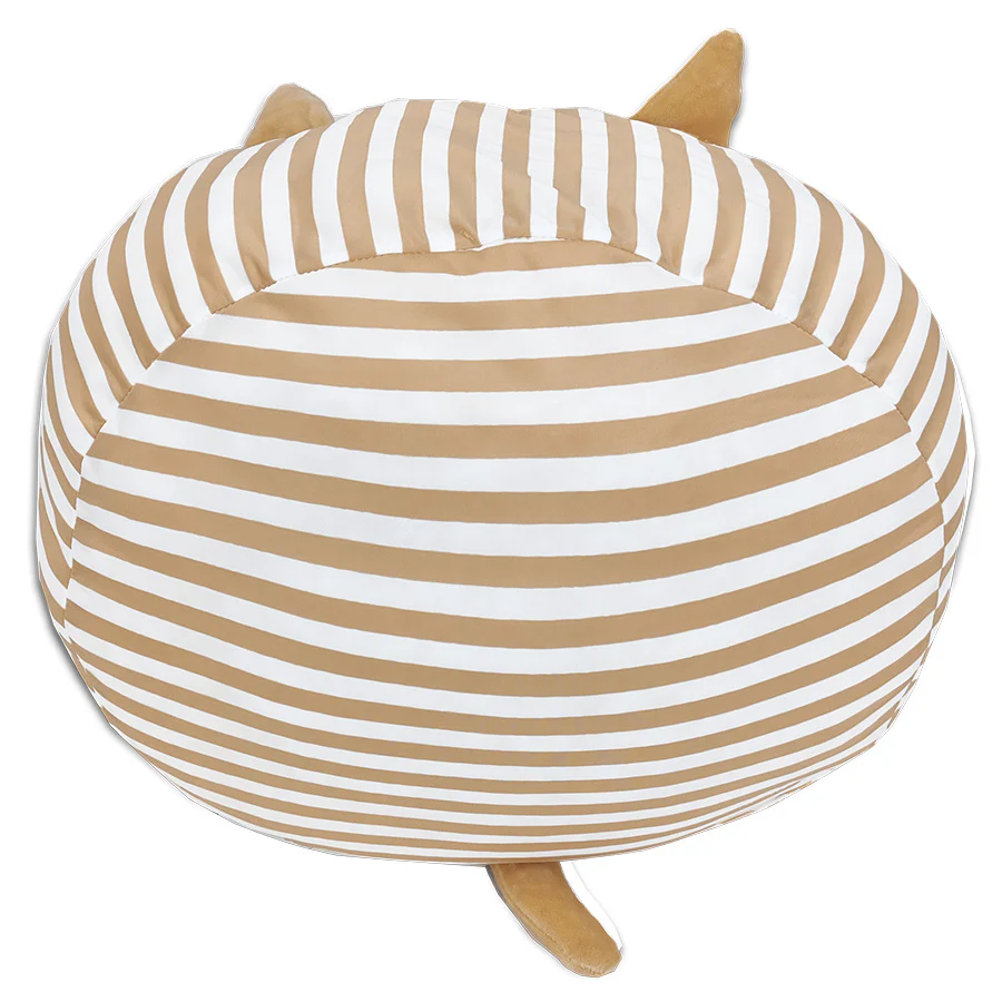 Squishy Dog Face Pillow With Stripes | Wobbles The Dog - Image 3