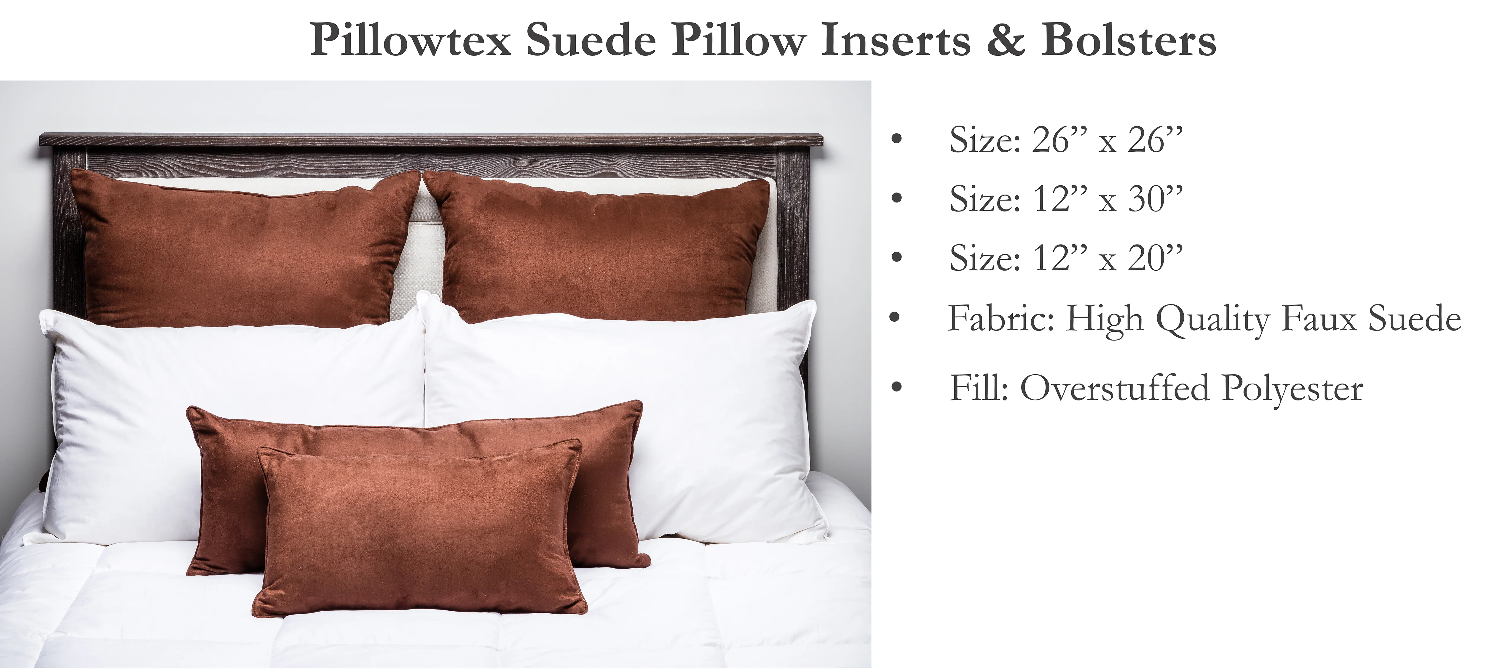 Pillowtex Faux Suede Decorative Throw Pillows & Bolsters - Image 6