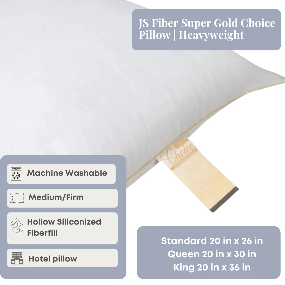 JS Fiber Super Gold Choice Pillow | Heavyweight - Image 9